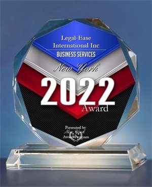 Legal-Ease International Receives 2022 New York Award 1 Award Legal-Ease International Receives 2022 New York Award